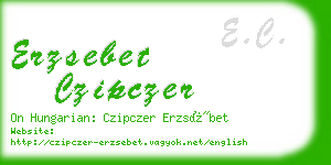 erzsebet czipczer business card